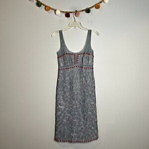 BCBG Max Azria Collection Y2K vintage embroidered embellished dress